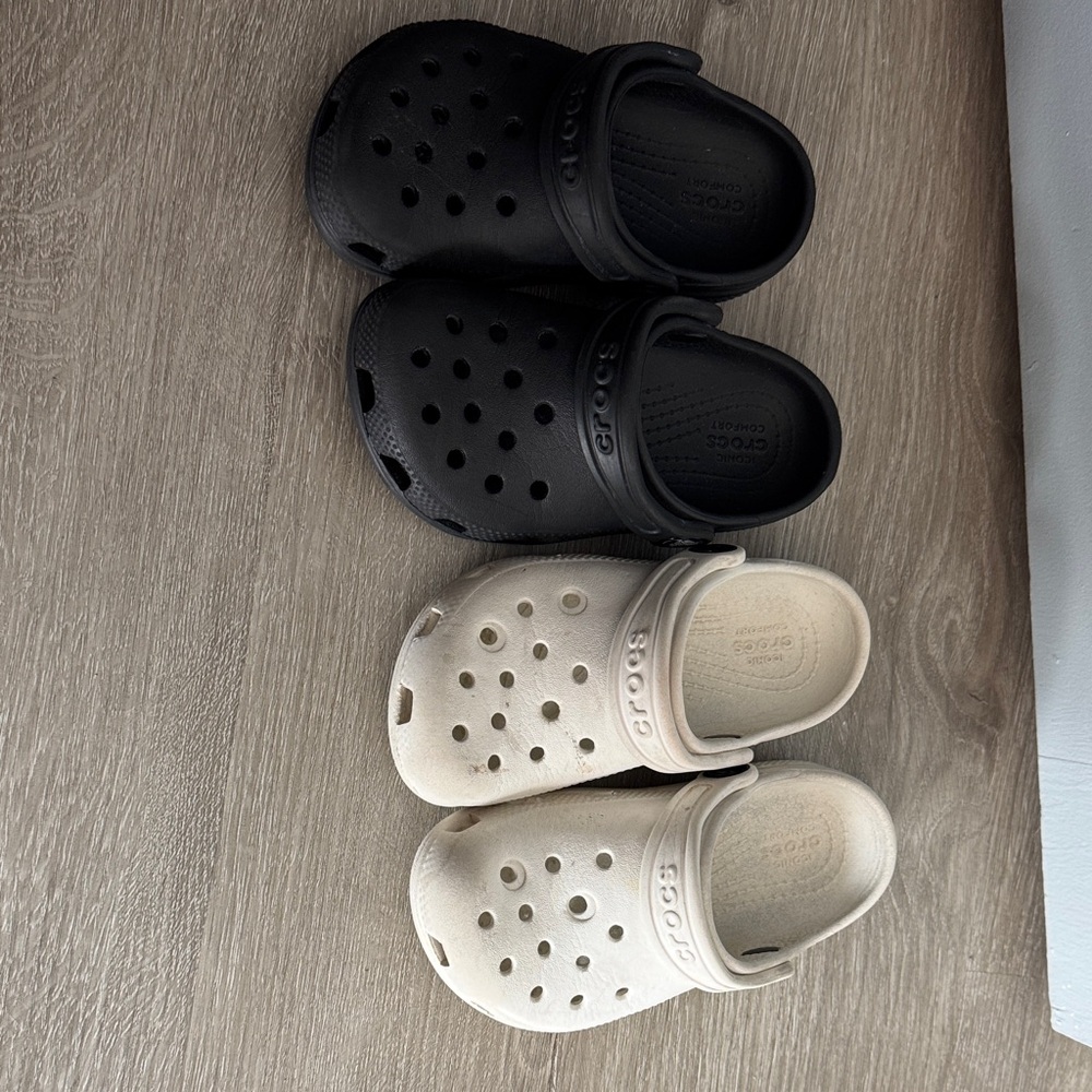 CROCS Kids Water Shoes - Black and Cream